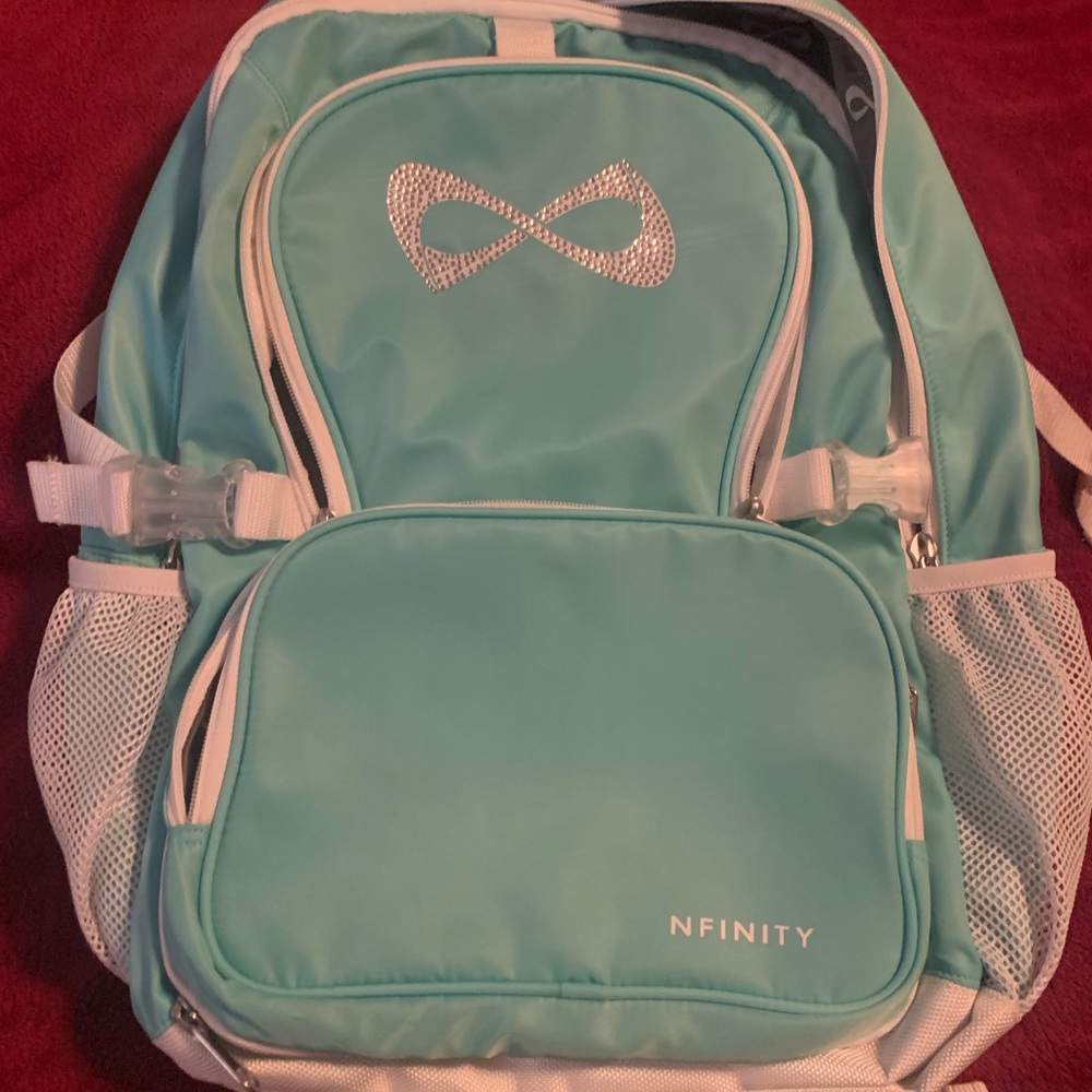 Nfinity Backpack teal with rhinestones